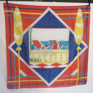Ginnie Johansen Inc. cotton square nautical and beach scarf